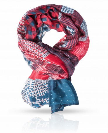 Платок Унисекс SN-SCOTTISH.CHECKS/RED.BLUE